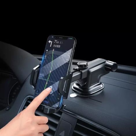 Universelle Autohalterung Mit Saugnapf Und Gps – 360° Verstellbar, Für Smartphones Wie Iphone Xs-xr, Samsung S10, S9, Huawei P30, P20 Lite, Xia