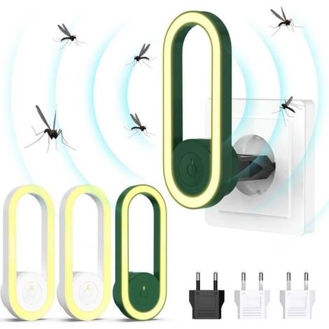 (blau & Grün) Ultraschall-schädlingsbekämpfer, 4er-packung, Elektronische Schädlingsbekämpfung Für Innenräume Gegen Mücken, Mäuse, Spinnen, Kakerlaken Und Fliegen