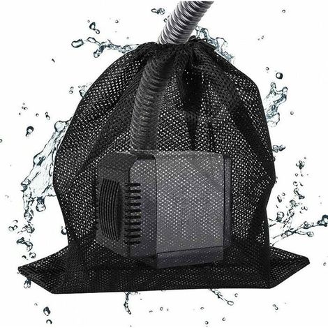 2er-pack Teichpumpen-verstopfungsbeutel – Industrielles Filtergewebe – Für Biologische Teichfilter – Schwarz