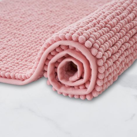 Rosa Badematte, 60 X 90 Cm, Rutschfest, Super Saugfähig, Maschinenwaschbar. Geeignet Für Bad, Dusche Und Badewanne.
