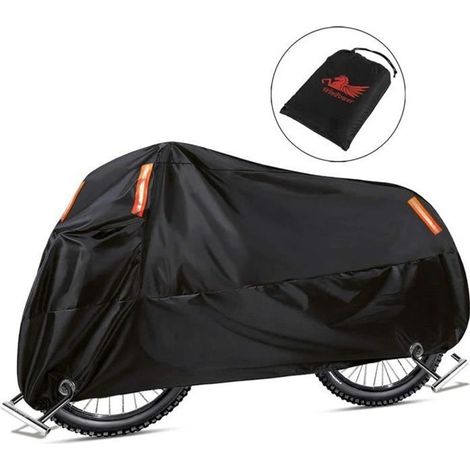 (schwarze) Fahrradabdeckung, Schutzplane Für Roller Und Fahrrad, Wasserdicht, 210d Polyester, Winpower Xl, Uv- Und Regenschutz, 200 Cm