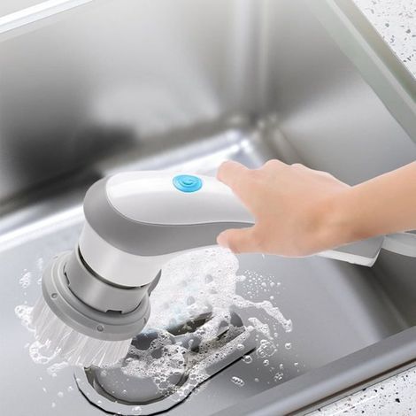 Wiederaufladbare Elektrische Fugenbürste Mit 3 Aufsätzen, Ideal Für Badezimmer, Fliesen, Fußböden Und Badewannen.