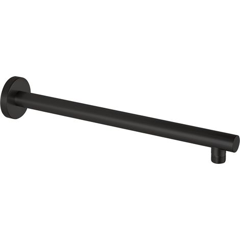 Runder Duscharm, Schwarz, 5, 25, 240 Cm, Edelstahl, Wandmontage, Verdeckte Verlängerungsstange.