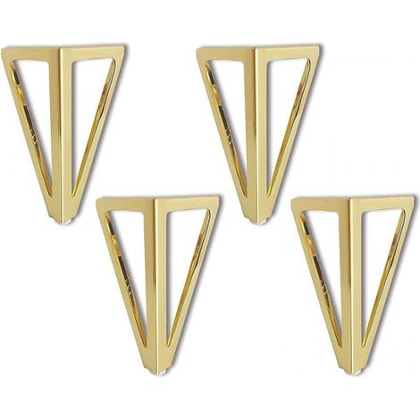 4x Dreieckige Tischbeine Aus Metall, 15 Cm, Moderner Stil, Möbelbeine Für Schränke, Sofas, Betten, Gold