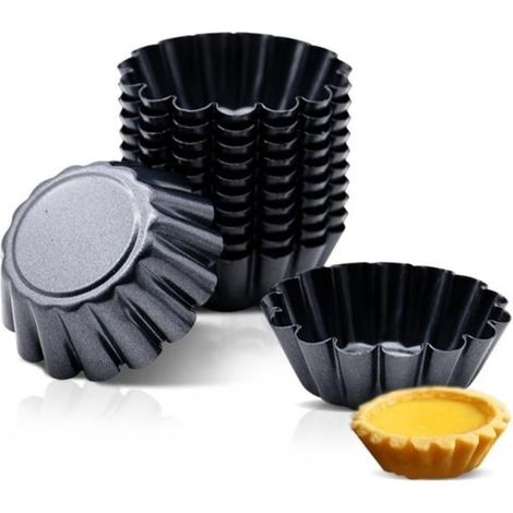 Tartelette-förmchen – Nicht Spezifiziert – 12er-set – Kohlenstoffstahl – Antihaftbeschichtung – Wiederverwendbar