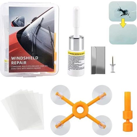 Windschutzscheiben-reparaturset, Set Zur Reparatur Von Glasrissen, Windschutzscheibenkleber Zur Reparatur Von Steinschlägen Und Blasen In Der Windschutzscheibe