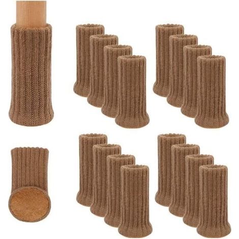 Stuhlsocken – Nicht Spezifiziert – 24 Stück – Elastisch – Rutschfest – Hellbraun