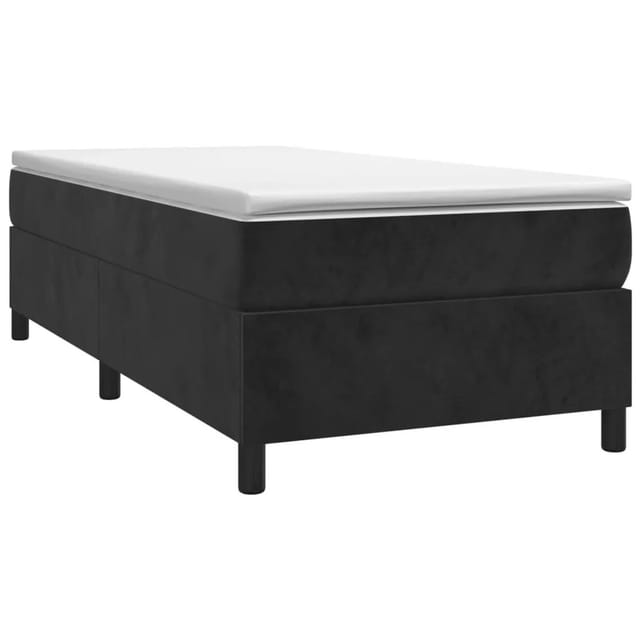 vidaXL Boxspringbettgestell Schwarz 90x200 cm Samt 3121098