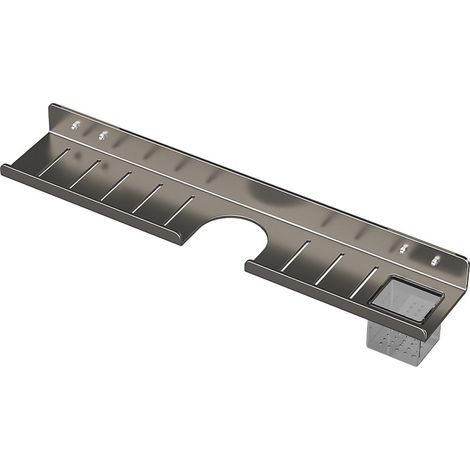 Graues Wandregal, 50 Cm, Kein Bohren Erforderlich, Zur Aufbewahrung Von Waschbecken, Waschtischunterschrank Und Badezimmerarmatur.