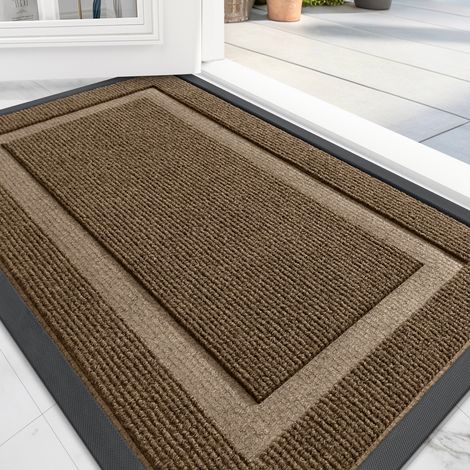 Braune Fußmatte 43,3 X 75 Cm (1 Stück) Lichtechte Und Leicht Zu Reinigende Fußmatte Für Terrasse/veranda