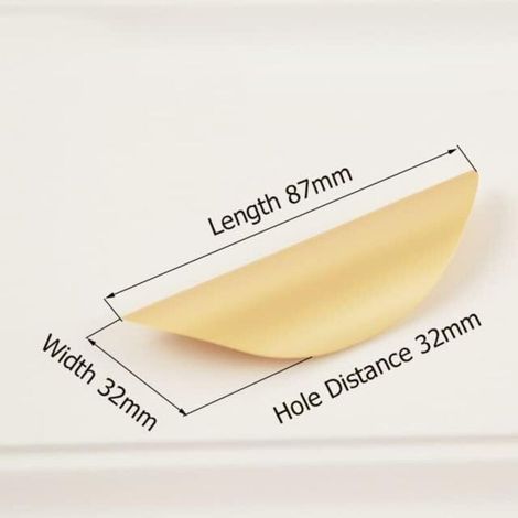 Zweiteilige Möbelknöpfe Und -griffe, Vergoldete Messinggriffe, 32 Mm Lochabstand, Inklusive Schrauben