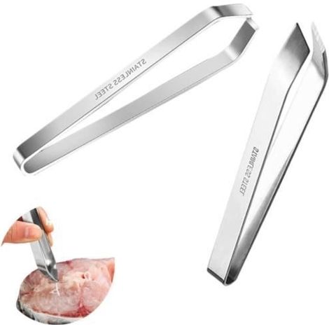 Fischgrätenpinzette – Edelstahl – 2-teilig – 11 Und 11,7 Cm – Ergonomisches Design – Leicht Zu Reinigen