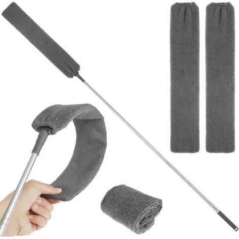 Staubbürste Für Unter Möbeln, Mikrofaser-staubbürste Für Den Nachttisch, Teleskop-staubbürste Mit Einzugsmechanismus Für Fugenreiniger