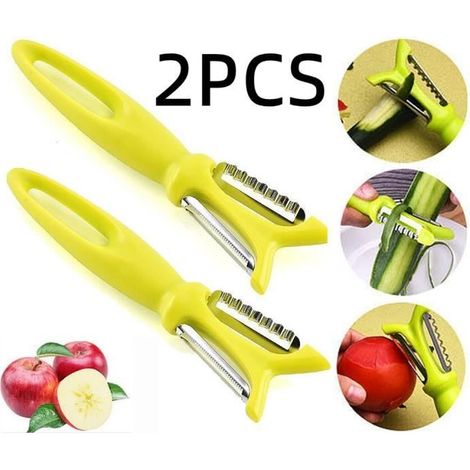 Gemüseschäler, Doppelseitiger, Rotierender Gemüseschäler, Obstschäler, Multifunktionale Karottenreibe, Für Gurken, Kartoffeln