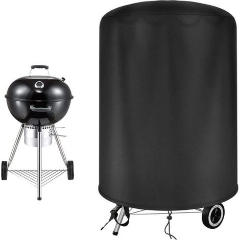 (schwarze) Grillabdeckung - Weber - Rund - 210d Oxford - Wasserdicht - Schwarz (61x70cm)