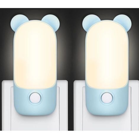 (blau) Set Mit 2 Nachtlichtern Zum Einstecken, Kindernachtlichter Mit 2 Modi, Led-nachtlicht Für Stillzimmer Und Schlafzimmerdekoration