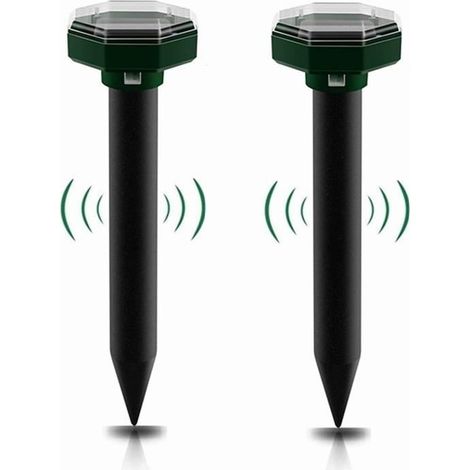 Solar-maulwurfabwehrgerät, 2er-pack Ultraschall-solar-maulwurfabwehrgerät, Ip65 Wasserdichtes Solar-maulwurfabwehrgerät, Ersatzteil A492