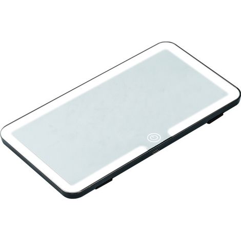 Auto-schminkspiegel, 23,5 X 12,7 Cm, Led, Drei Helligkeitsstufen, Auto-make-up-beleuchtung.
