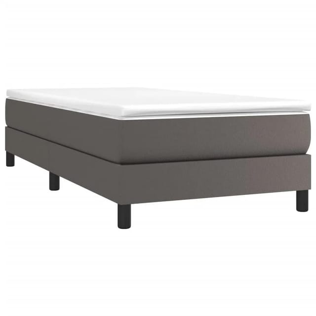 vidaXL Boxspringbettgestell Grau 80x200 cm Kunstleder 3120668