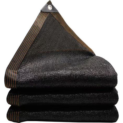 Schattierungsnetz, 3 Meter Breit X 3 Meter Lang, Schwarz, Dick Und Dicht, Für Innenhöfe, Pavillons Und Als Sonnenschutz Für Pflanzen.