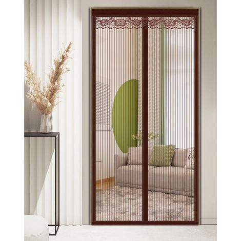 Magnetisches Moskitonetz, Kein Bohren Erforderlich, Ideal Für Balkon- Und Kellertüren (braun, 85 X 190 Cm)