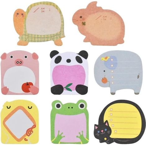 Haftnotizen – Post-it® Haftnotizen – Niedliche Tiere – 8 Stück – Mehrfarbig – Super Haftnotizen