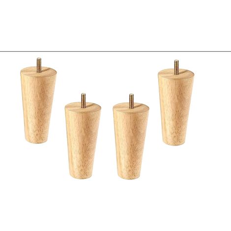 Set Mit 4 Möbelbeinen Aus Holz, 12 Cm Sofabeine, Sofabeine Im Mid-century-stil Für Sofas, Betten, Sessel, Schränke