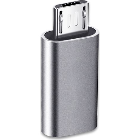 Usb-c-auf-micro-usb-adapter – 2er-pack, Silberner Stecker, Kompatibel Mit Galaxy, Mate Und Pc