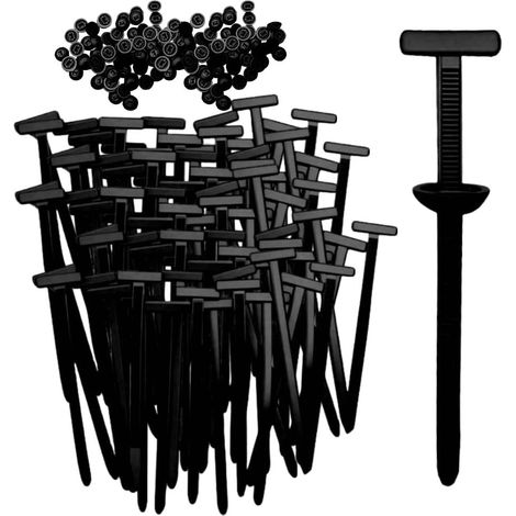 Universelle Kabelbinderschlaufe Aus Nylon, 3,54 Zoll Lang, Schwarz, 50 Robuste, Selbstverriegelnde Kabelclips Aus Nylon