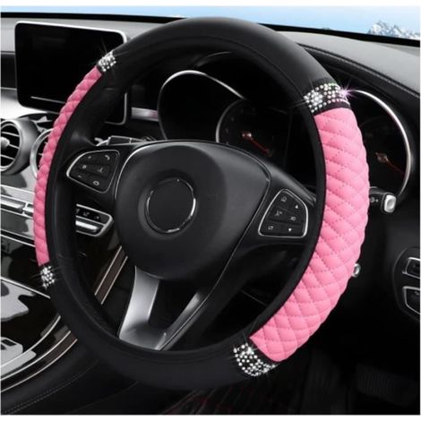 Lenkradbezug – Universal – Rosa – Atmungsaktives Pu-leder – 37–38 Cm – Rutschfest