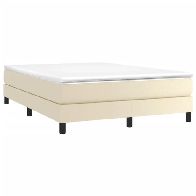vidaXL Boxspringbettgestell Creme 140x190 cm Kunstleder 3120696