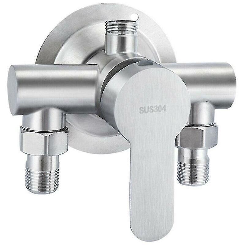 Stück Aufputz-duscharmatur Mit Warm- Und Kaltwasseranschluss Aus Edelstahl 304, Warmwasserbereiter-badarmatur, Dreieckige Aufputz-duscharmatur Aus Edelstahl