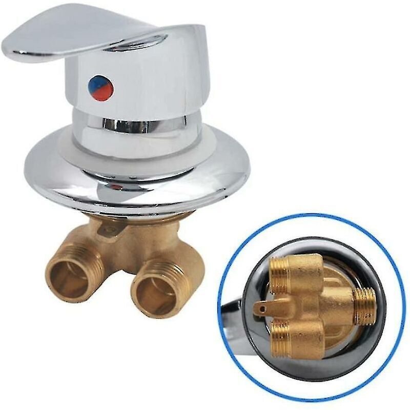 Crea Duschkabinen-mischbatterie, Messing-duscharmatur, Umstellventil, Verchromte Duschmischerarmatur, G1/2-zoll-anschluss, Warm- Und Kaltwasser-duschmischer Für Badezimmer