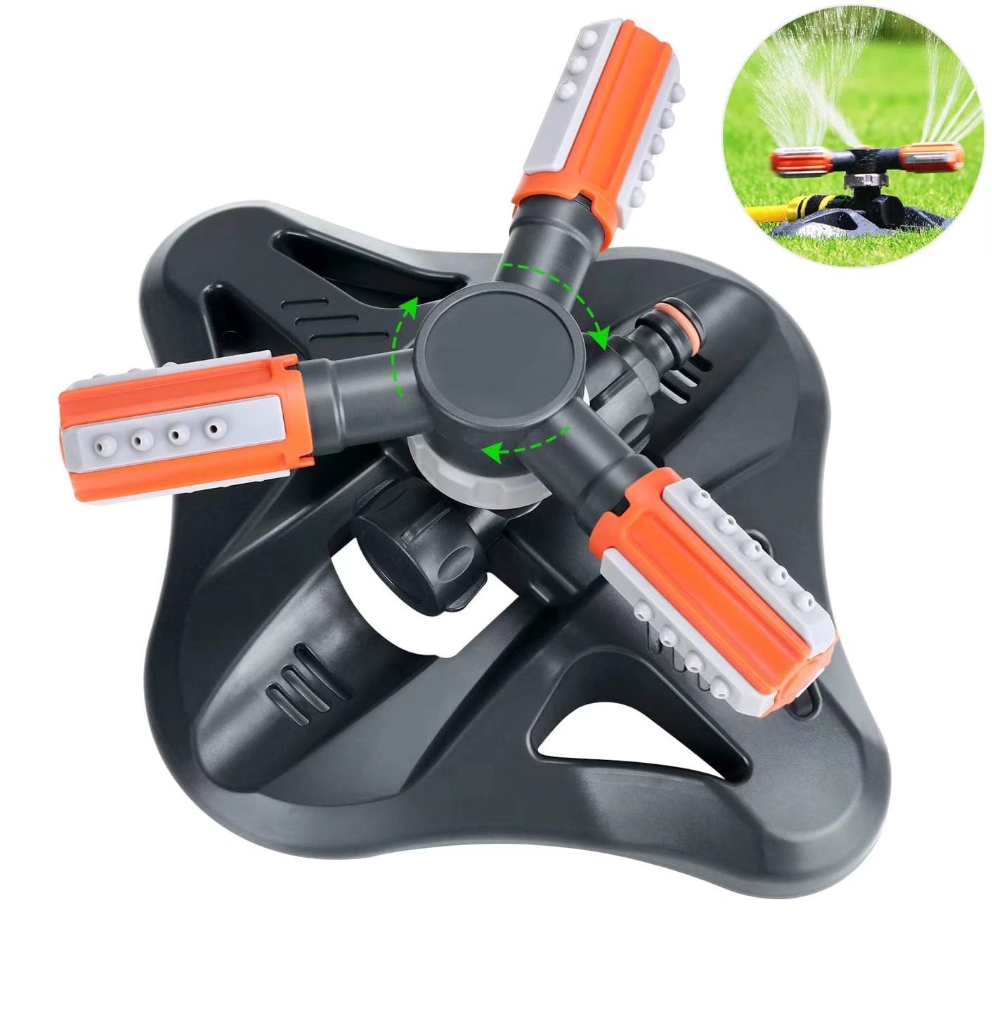 Gartensprinkler, Automatisches Gartensprinkler-bewässerungssystem, Großflächige Abdeckung Des Um 360 ° Drehbaren Sprinklers Für Rasen, Garten