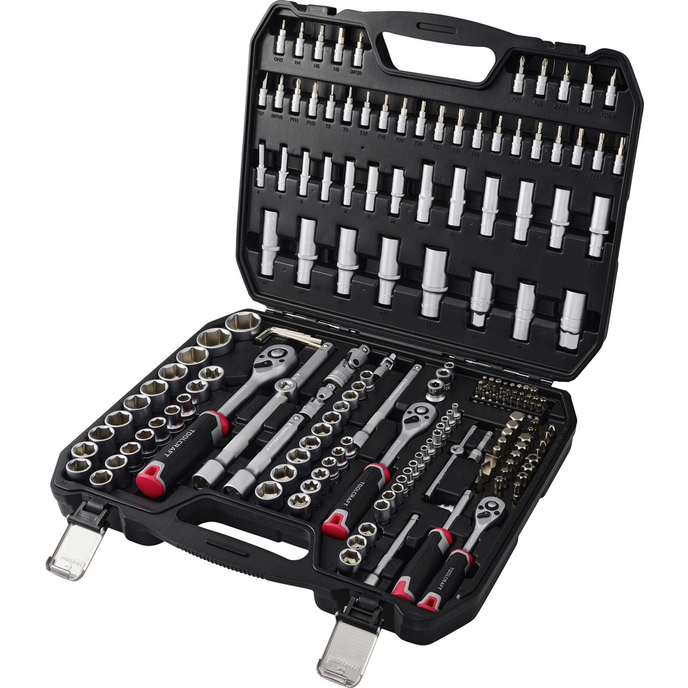 Toolcraft Bit- Und Steckschlüssel-set 1/2", 1/4", 3/8" 179teilig To-10674594