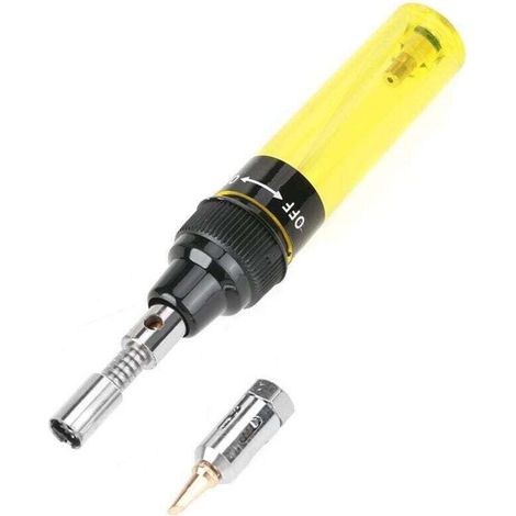Akku-lötkolben, Gas-lötkolben, Tragbarer Butangas-lötkolbenstift, 1300 ℃ (gelb)