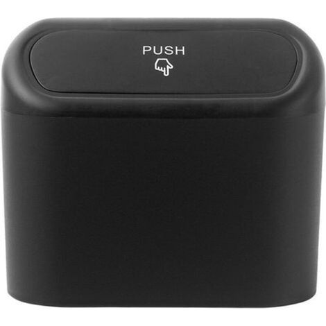 Aiperq Kleiner Auto-mülleimer, Auto-mülleimer Mit Deckel, Wasserdichter Auto-mülleimer, Tragbare Hängende Auto-aufbewahrungsbox, Für Auto Und Büro (schwarz)