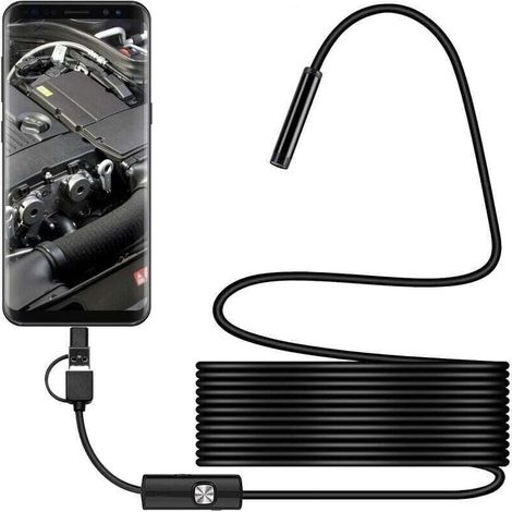 Entdecken Sie Verborgene Geheimnisse Mit Unserer Verstellbaren 7-mm-objektiv-android-endoskopkamera – Wasserdicht Und Perfekt Zur Inspektion Von Rohren Und Schlangen Aus Einer Entfernung Von 5 Metern.