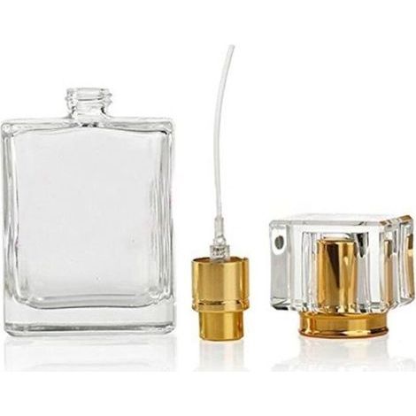 50 Ml Nachfüllbare Luxus-zerstäuberflasche Aus Klarglas, Leerer Parfümflakon