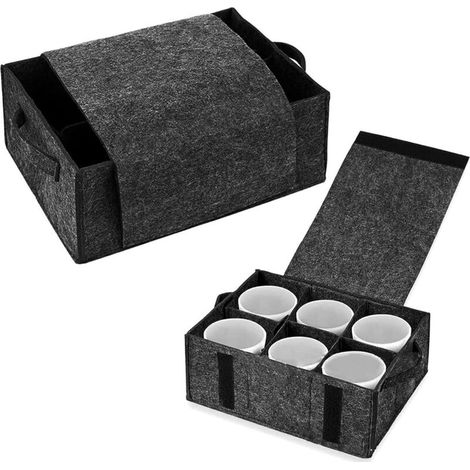 Becherhalter Für Wohnmobile, Stauraum Für 6 Becher, Camping-organizer, Aufbewahrung Für Wohnwagen, Boot, Mobile Küche (1 Stück, Dunkelgrau)