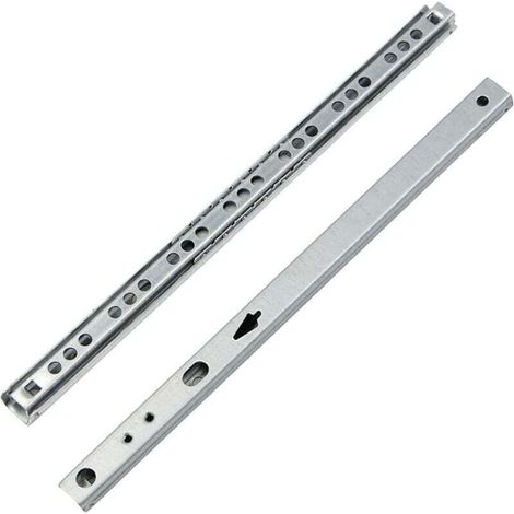 Paar Schubladenschienen, Metallkugellager, Geeignet Für Möbelschubladen, 246 X 17 X 10 Mm