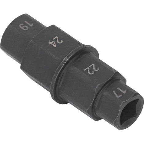 Motorradspezifischer 17 19 22 24 Mm Schwarzer Vorderradachsen-ausbauschlüssel Mit Sechskant-achsenwerkzeug