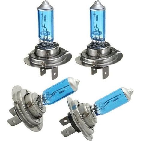 4er-pack H7 Halogenlampen, 100 W, Weißes Licht
