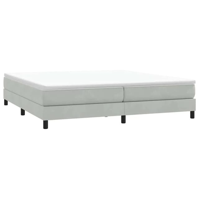 vidaXL Boxspringbett ohne Matratze Hellgrau 200x210 cm Samt 3315843