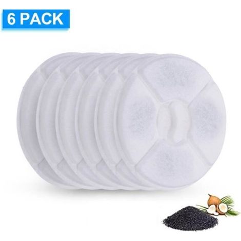 Wasserbrunnenfilter – Youthink – 6 Stück – Aktivkohle – Kompatibel Mit Verschiedenen Modellen – 127 Mm