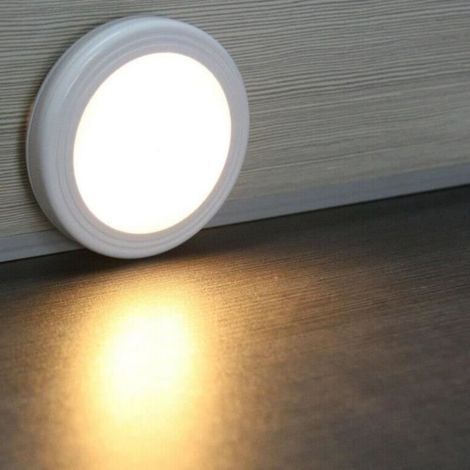 Vingvo Bewegungsmelder-nachtlicht – Rund – 6 Leds – Weiß – Abs – Batteriebetrieben