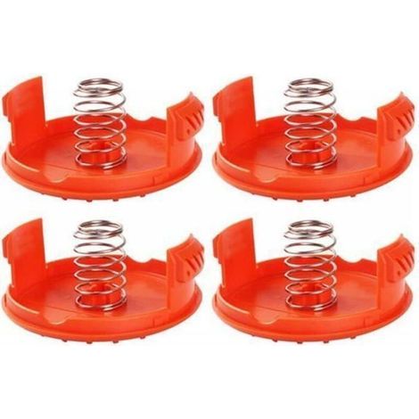 Al01229-4pcs Spulenkappen + 4pcs Federn Ersatzteile Zubehör Kompatibel Mit Black + Decker Rc-100-p Rasentrimmern