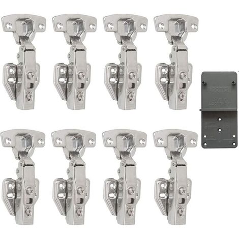 Zolginah 110°-vollaufliegenscharniere Mit Integriertem Soft-close-mechanismus Für Küchenschranktüren, 8er-pack