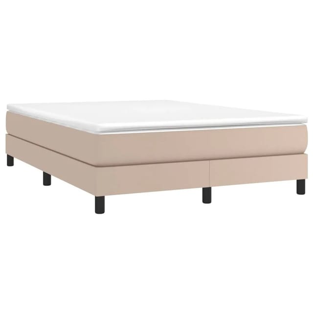 vidaXL Boxspringbettgestell Cappuccino-Braun 140x200 cm Kunstleder 3120705