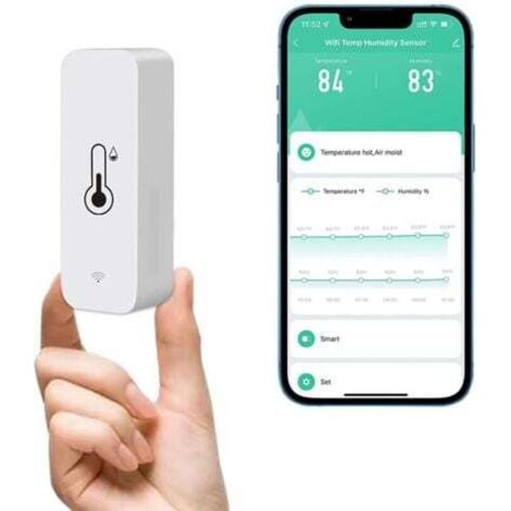 Enowelir Wlan-thermometer-hygrometer-sensor, Drahtloser Temperatur- Und Feuchtigkeitsmonitor Für Zuhause, Echtzeit-fernüberwachung, Intelligentes Thermo-hygrometer Mit Datenspeicherung